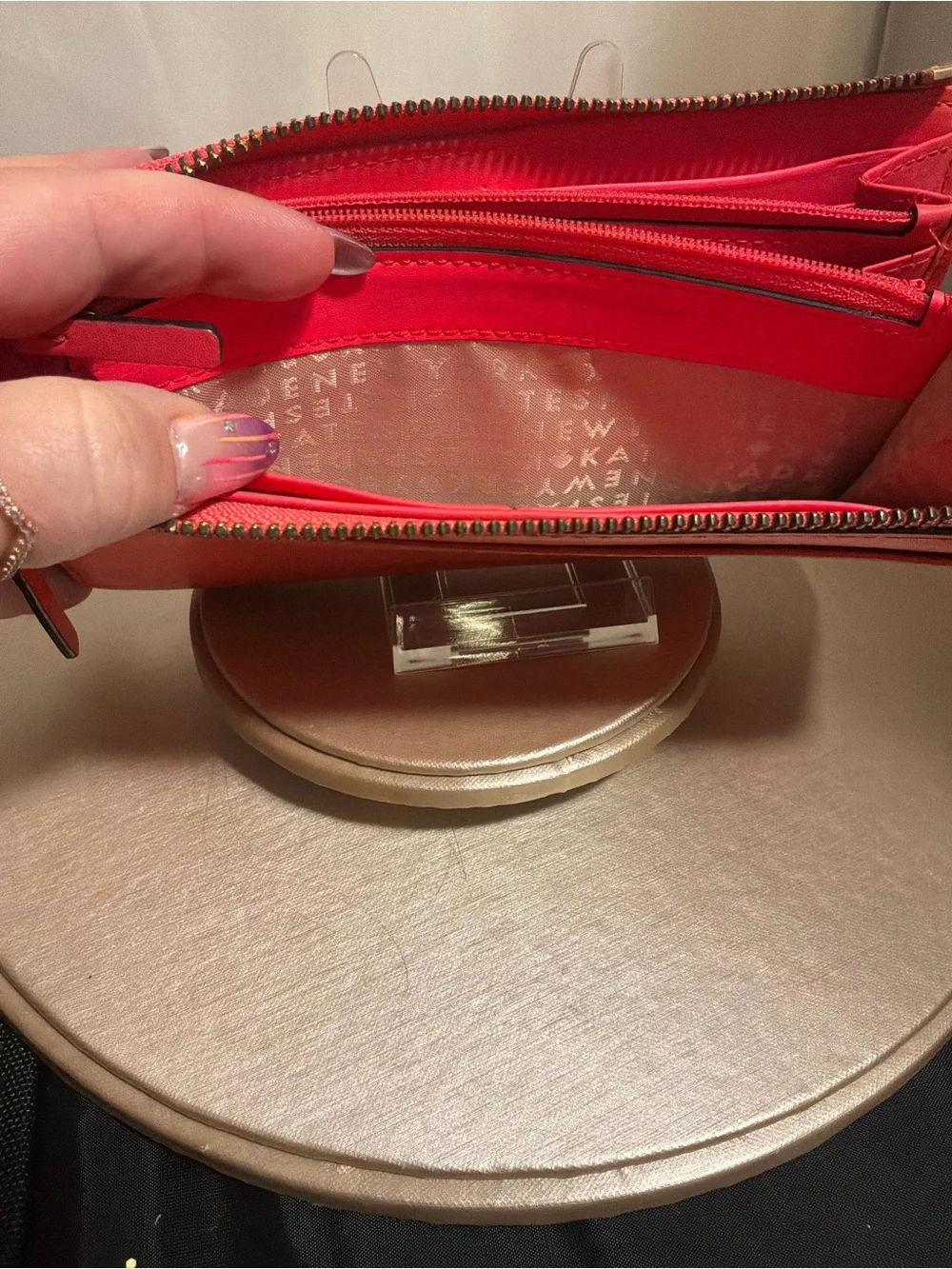 kate Spade Montford Park Smooth Nisha zip-around wallet